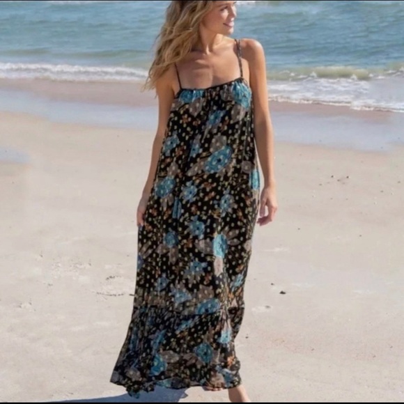 Natural Life The Alice Metallic Maxi Dress Medium - Picture 1 of 12